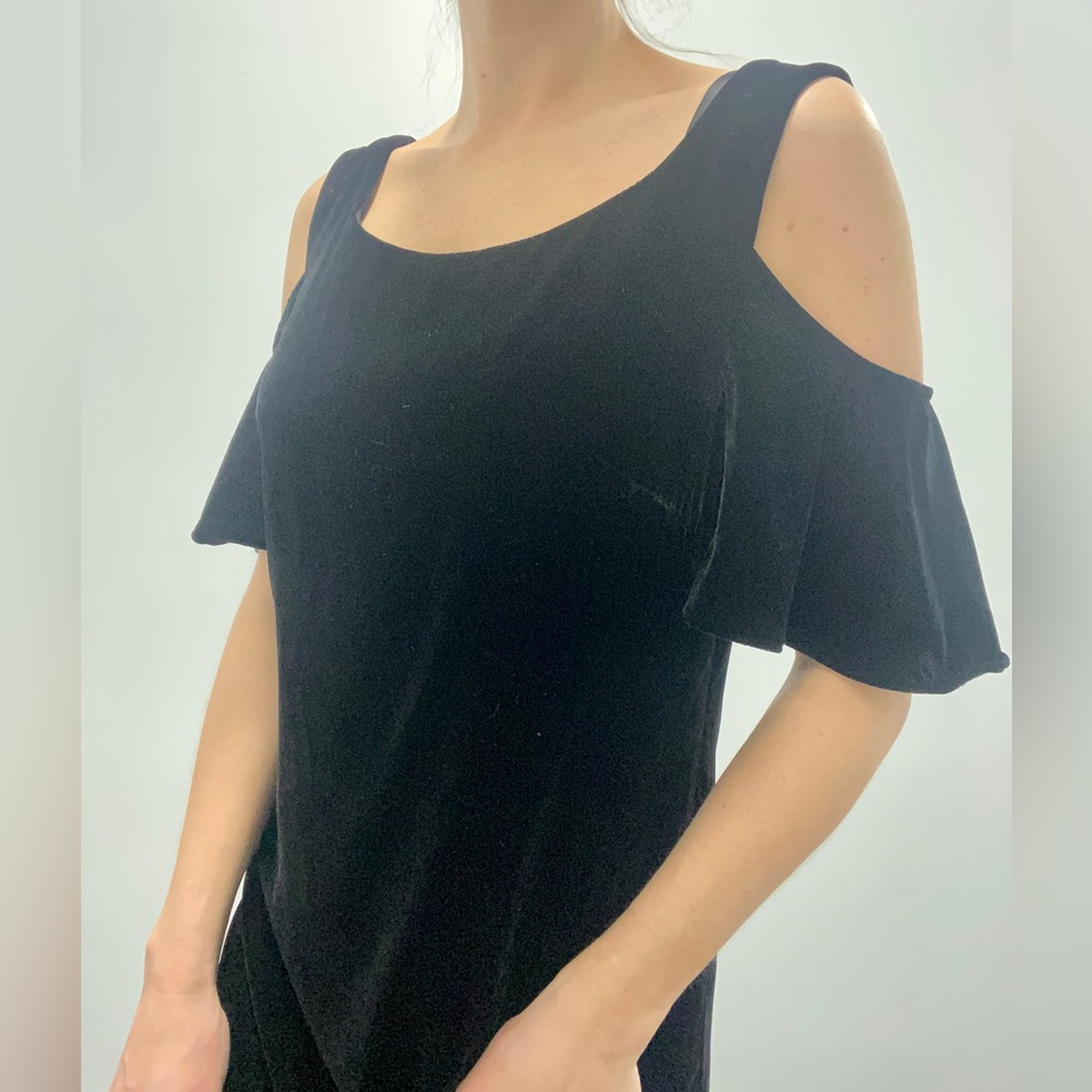 LAUREN by Ralph Lauren black velvety dress